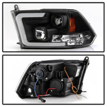 Load image into Gallery viewer, Spyder 09-16 Dodge Ram 1500 Ver 2 Proj Headlight - Light Bar Turn Signal - Blk - PRO-YD-DR09V2-SB-BK 5086266