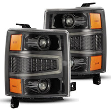 Load image into Gallery viewer, AlphaRex 04-15 Chevy 1500HD LUXX LED Proj Headlights Alpha-Black w/Seq Activation Light / Seq Signal 880244 *Discontinued
