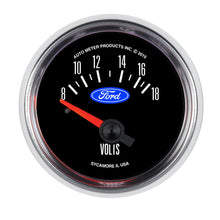 Load image into Gallery viewer, Autometer Ford 2-1/16in. 18V Electric Voltmeter Gauge 880823