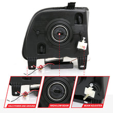 Load image into Gallery viewer, Anzo 2005-2009 Ford Mustang Crystal Headlights w/ Halo Black (CCFL)