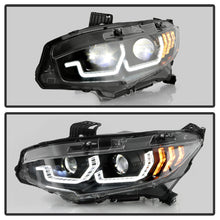 Load image into Gallery viewer, Spyder Honda Civic 16-18 2DR/4DR/Hatchback Headlight Black PRO-YD-HC16PL-SEQ-BK 5087539