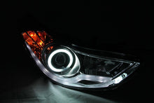 Load image into Gallery viewer, Anzo 2011-2014 Hyundai Elantra Projector Headlights w/ Halo Black (CCFL)