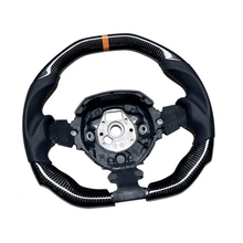 Load image into Gallery viewer, Carbon Fiber Steering Wheel with Orange Accents for Lamborghini Aventador LP700 LP720 Aventador S LP740 LP750 SV LP770 SVJ