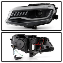 Load image into Gallery viewer, Spyder Chevy Camaro 16-18 Halogen Model Projector Headlights Black PRO-YD-CCAM16HALSI-SEQ-BK 5087331