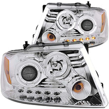 Load image into Gallery viewer, Anzo 2004-2008 Ford F-150 Projector Headlights w/ Halo and LED Chrome G2