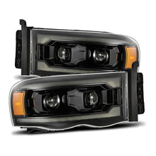 Load image into Gallery viewer, AlphaRex 02-05 Dodge Ram 1500 LUXX LED Proj Headlights Alpha Black w/Activ Light/Seq Signal 880569 *Discontinued