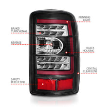 Load image into Gallery viewer, ANZO 2000-2006 Chevrolet Tahoe LED Tail Lights w/ Clear Lens Black Housing 311362