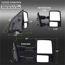 Load image into Gallery viewer, SPYDER Xtune Pair G2 Ford Superduty 99-07 Heated Amber Signal Telescoping Mirrors MIR-FDSD99S-G2-PW-AM-SET 9935459