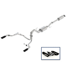 Load image into Gallery viewer, Ford Racing 15-18 F-150 5.0L Cat-Back Sport Exhaust System - Rear Exit Black Chrome Tips M-5200-F1550DSBA