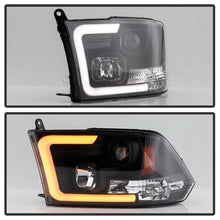 Load image into Gallery viewer, Spyder 09-16 Dodge Ram 1500 Ver 2 Proj Headlight - Light Bar Turn Signal - Blk - PRO-YD-DR09V2-SB-BK 5086266