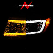 Load image into Gallery viewer, ANZO 11-13 Jeep Grand Cherokee (Factory Halogen Only) Projector Headlights w/Light Bar Swchbk Chrome 111569