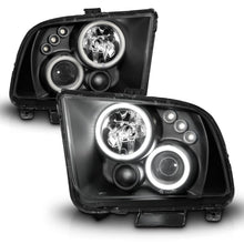 Load image into Gallery viewer, Anzo 2005-2009 Ford Mustang Projector Headlights w/ Halo Black