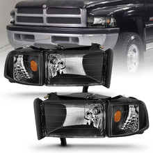 Load image into Gallery viewer, Anzo Black Crystal Headlights 1994-2001 Dodge Ram 1500