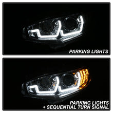 Load image into Gallery viewer, Spyder 16-18 Honda Civic 4Dr w/LED Seq Turn Sig Lights Proj Headlight - Chrome - PRO-YD-HC16-SEQ-C 5086082