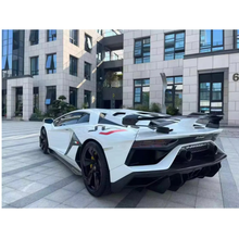Load image into Gallery viewer, SVJ Style Dry Carbon Fiber Rear Wing Engine Hood Lid for Lamborghini Aventador LP700 LP720 LP740 LP750 Coupe