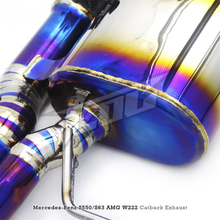 Load image into Gallery viewer, Titanium Valved Catback Exhaust System for Mercedes Benz S550 S500 S63 AMG W222 4.7T 5.5T