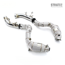 Load image into Gallery viewer, Custom 300 Cell Catted Downpipe Header System for Mercedes‑Benz E63 E63S AMG GT C 4.0TT