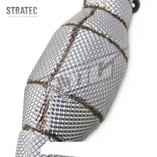 Load image into Gallery viewer, High‑Flow Catted Stainless Steel Downpipe with Heat Shield for Nissan GT‑R R35 3.8TT