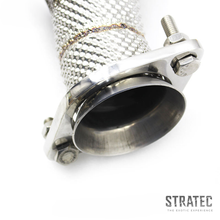 Load image into Gallery viewer, High‑Flow Catted Stainless Steel Downpipe for Jaguar F‑TYPE 3.0T