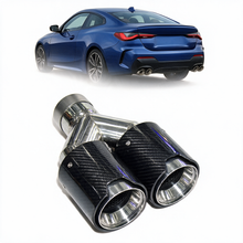 Load image into Gallery viewer, BMW Universal Fit Carbon Fiber Dual Muffler Tips