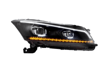 Load image into Gallery viewer, Honda Accord 8th Gen Inspired Black Demon Eyes and Ordinary Projector Headlights (2008-2012)