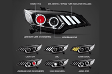 Load image into Gallery viewer, Honda Fit/Jazz 3rd Gen(GK/GH/GP) Black Demon Eyes Dual Beam Projector [Mustang Style] Headlights (2015 - 2020)