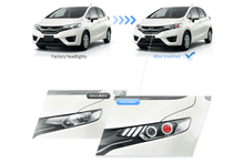 Load image into Gallery viewer, Honda Fit/Jazz 3rd Gen(GK/GH/GP) Black Demon Eyes Dual Beam Projector [Mustang Style] Headlights (2015 - 2020)