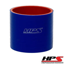 Load image into Gallery viewer, HPS 2-3/4" ID, 3" Length, Silicone Straight Coupler Hose, High Temp 4-ply Reinforced, 70mm ID, Blue
