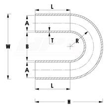 Load image into Gallery viewer, HPS Performance Products HPS 1-1/4" Silicone 180 Degree U Bend Elbow Coupler Hose, High Temp 4-ply Reinforced (32mm ID)