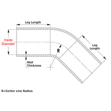 Load image into Gallery viewer, HPS Performance Products HPS 4" Silicone 45 Degree Elbow Coupler Hose, High Temp 4-ply Reinforced, 102mm ID