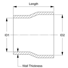 Load image into Gallery viewer, HPS Performance Products HPS 1-3/4" - 2-1/2", Silicone Straight Reducer Coupler Hose, High Temp 4-ply Reinforced, 45mm - 63mm