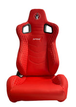 Load image into Gallery viewer, SPDZ1 Katana Racing Seats Red Leather with White Cross Stitch Reclinable