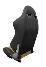 Load image into Gallery viewer, SPDZ1 Pole Position 7 Racing Seats Black Cloth/Yellow Kevlar Mesh Center Reclinable - Yellow Stitch