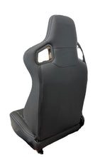 Load image into Gallery viewer, SPDZ1 Katana Racing Seats Black Leather with White Cross Stitch Reclinable