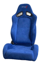 Load image into Gallery viewer, SPDZ1 Blast Blue Suede Racing Seats Reclinable