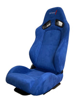 Load image into Gallery viewer, SPDZ1 Blast Blue Suede Racing Seats Reclinable