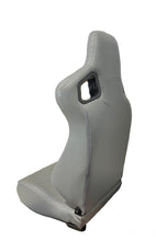 Load image into Gallery viewer, SPDZ1 Katana Racing Seats Gray Leather with White Cross Stitch Reclinable