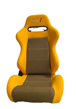 Load image into Gallery viewer, SPDZ1 Canary SR3 Racing Seats Yellow Cloth/Kevlar Mesh Reclinable