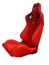 Load image into Gallery viewer, SPDZ1 Katana Racing Seats Red Leather with White Cross Stitch Reclinable