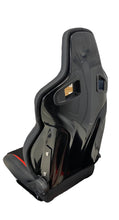 Load image into Gallery viewer, SPDZ1 T1R Racing Seats Black &amp; Red Leather/Black Suede