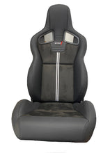 Load image into Gallery viewer, SPDZ1 GT1 Racing Seats Black Leather/Black Suede/Double Stripe