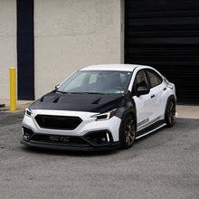Load image into Gallery viewer, JDMuscle [22-25 WRX w/ FMIC] Carbon Fiber Scoopless Hood V1