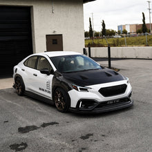 Load image into Gallery viewer, JDMuscle [22-25 WRX w/ FMIC] Carbon Fiber Scoopless Hood V1