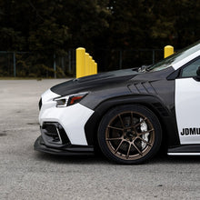 Load image into Gallery viewer, JDMuscle [22-25 WRX w/ FMIC] Carbon Fiber Scoopless Hood V1