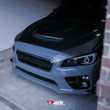 Load image into Gallery viewer, JDMuscle Tanso Carbon Fiber / Gloss Black Grille V4 - 15-17 WRX/STI