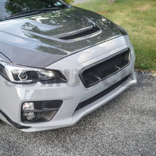 Load image into Gallery viewer, JDMuscle Tanso Carbon Fiber / Gloss Black Grille V4 - 15-17 WRX/STI