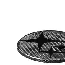 Load image into Gallery viewer, Racing Art Pre-preg Carbon Fiber Subaru Emblem Covers Front &amp; Back, Red/White/Blue [22-26 WRX, 15-21 WRX/STI, 18-23 Crosstrek, 17-23 Impreza]