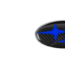 Load image into Gallery viewer, Racing Art Pre-preg Carbon Fiber Subaru Emblem Covers Front &amp; Back, Red/White/Blue [22-26 WRX, 15-21 WRX/STI, 18-23 Crosstrek, 17-23 Impreza]
