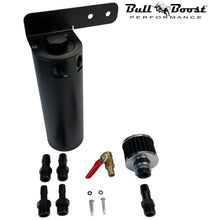 Load image into Gallery viewer, Universal Oil Catch Can Reservoir Tank Black Polish Baffled 7.5 oz Large