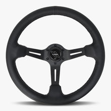 Load image into Gallery viewer, The Le Mans | Black Leather | Black Spoke | Black Stitch